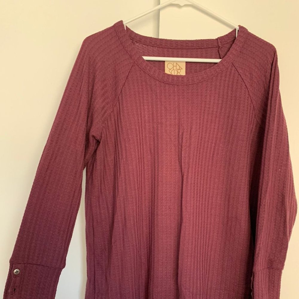 Burgundy Chaser Knit Top - L